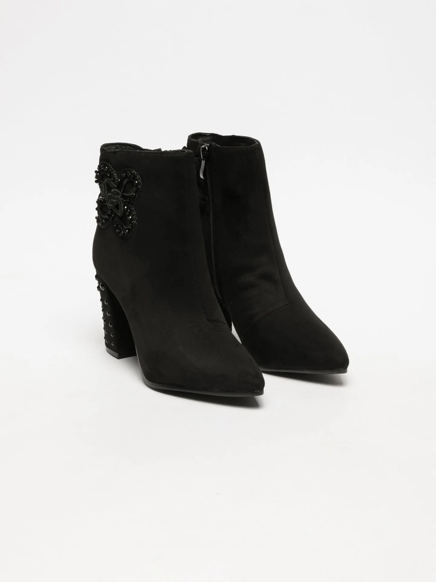Black Studded Ankle Boots