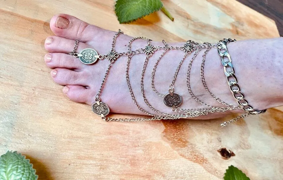 Boho barefoot sandals, antique barefoot sandals, beach barefoot sandals , ethnic barefoot sandals