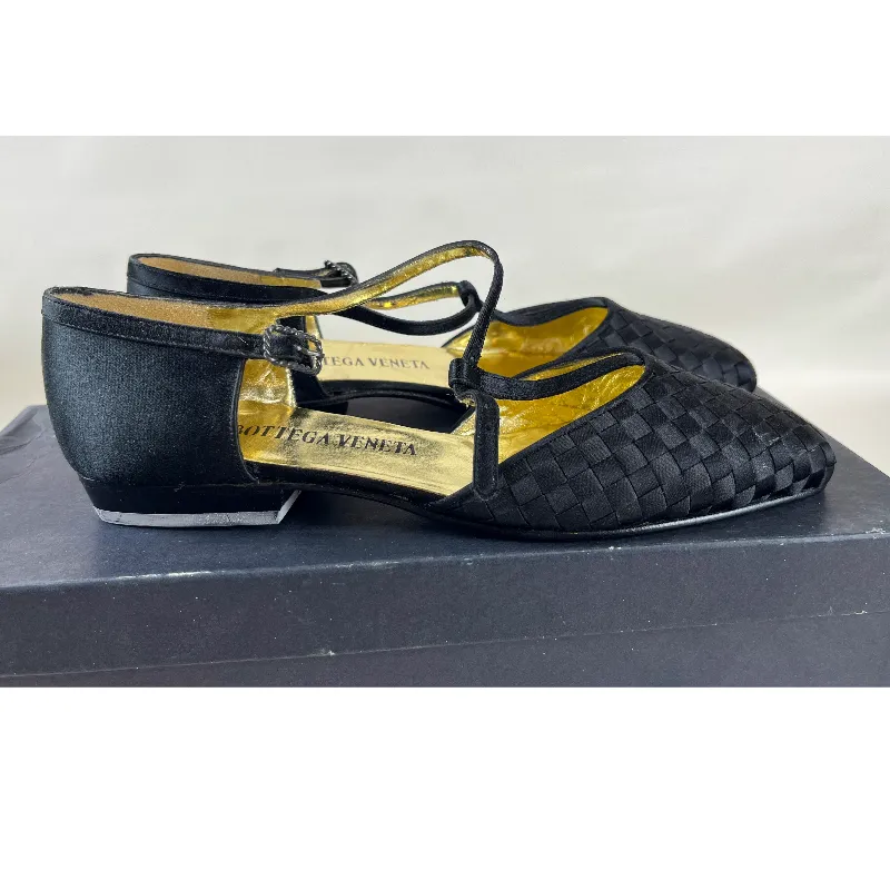 Bottega Veneta Intrecciato Woven T-Strap Flat