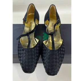 Bottega Veneta Intrecciato Woven T-Strap Flat