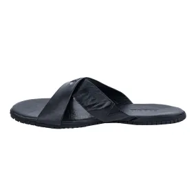 Bugatti Cross Strap Casual Sandals Leather Black Colour For Men