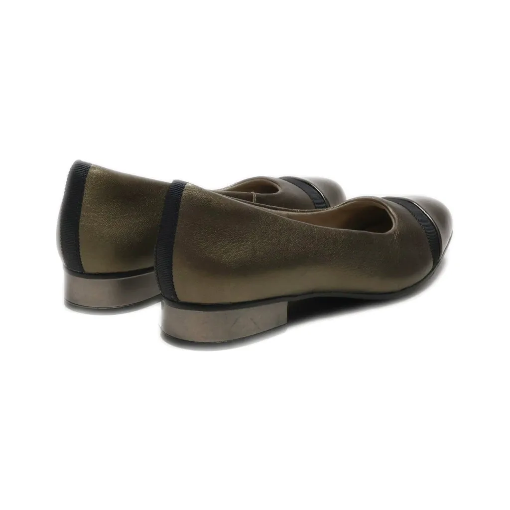 Clarks Collection Ballerinas Leather Gold Colour For Women