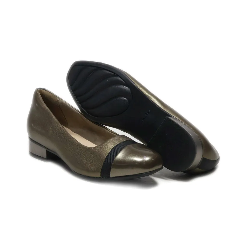 Clarks Collection Ballerinas Leather Gold Colour For Women