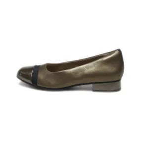 Clarks Collection Ballerinas Leather Gold Colour For Women