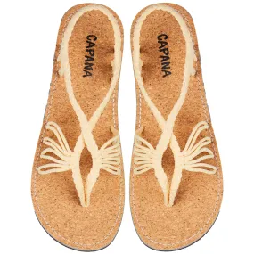 Cocoon- Cream Cork Rope Sandals