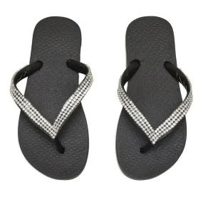 CRYSTAL STONE FLIP FLOP SANDALS
