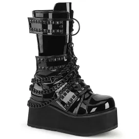 DemoniaCult Trashville 138 Unisex/Mens 3 1/4 Inch Heel, Platform Calf Length Boots