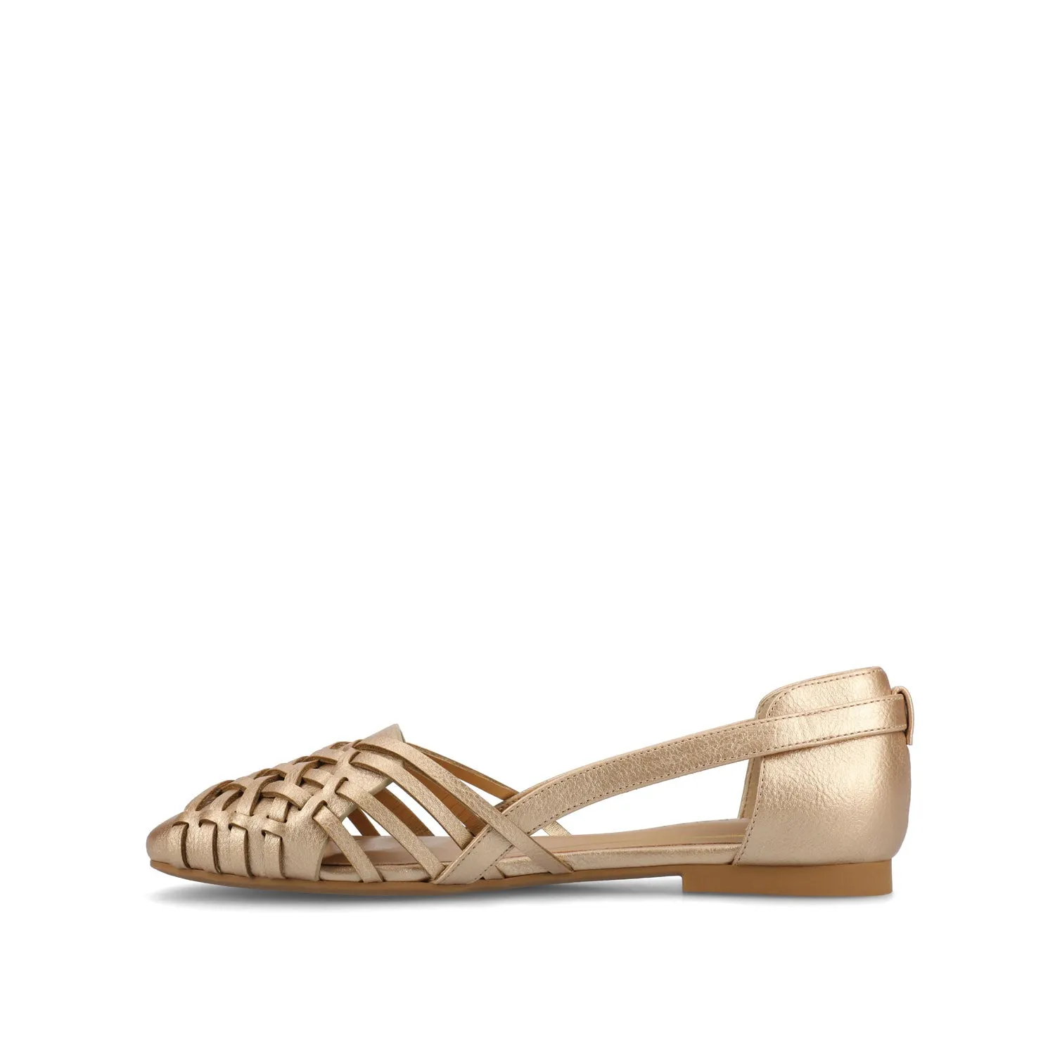 EKKO WOVEN FLATS IN METALLIC