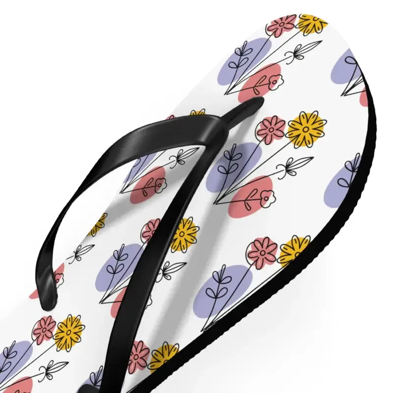 Floral Print Flip Flops Summer Style