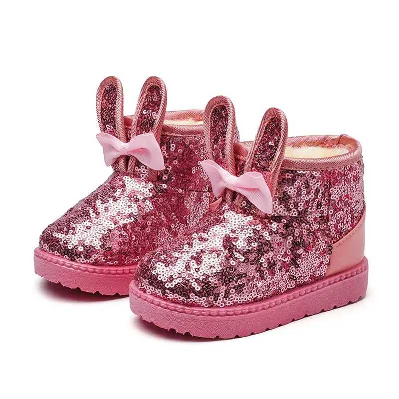 Girl Boot Winter Fashion Sequin Snow Boot Non-slip
