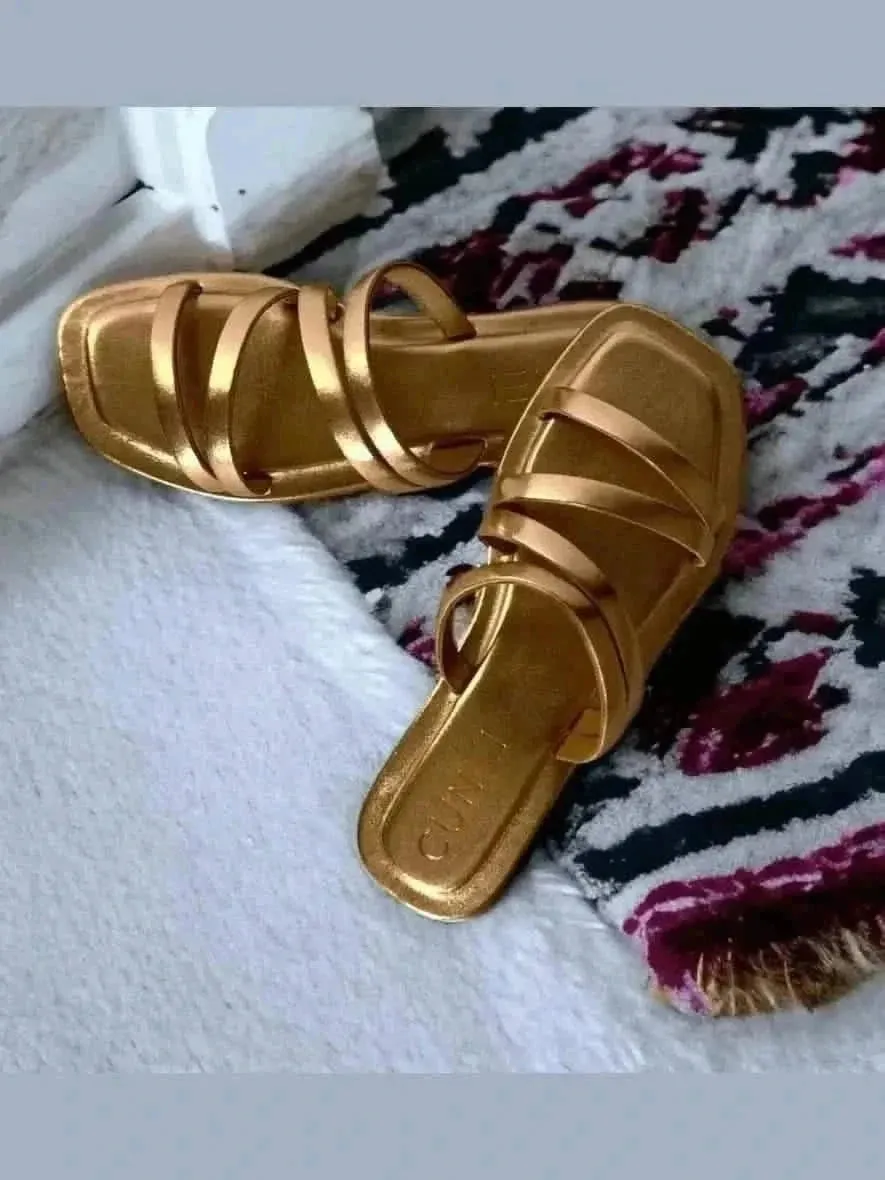 Golden Multiple Strand Flats