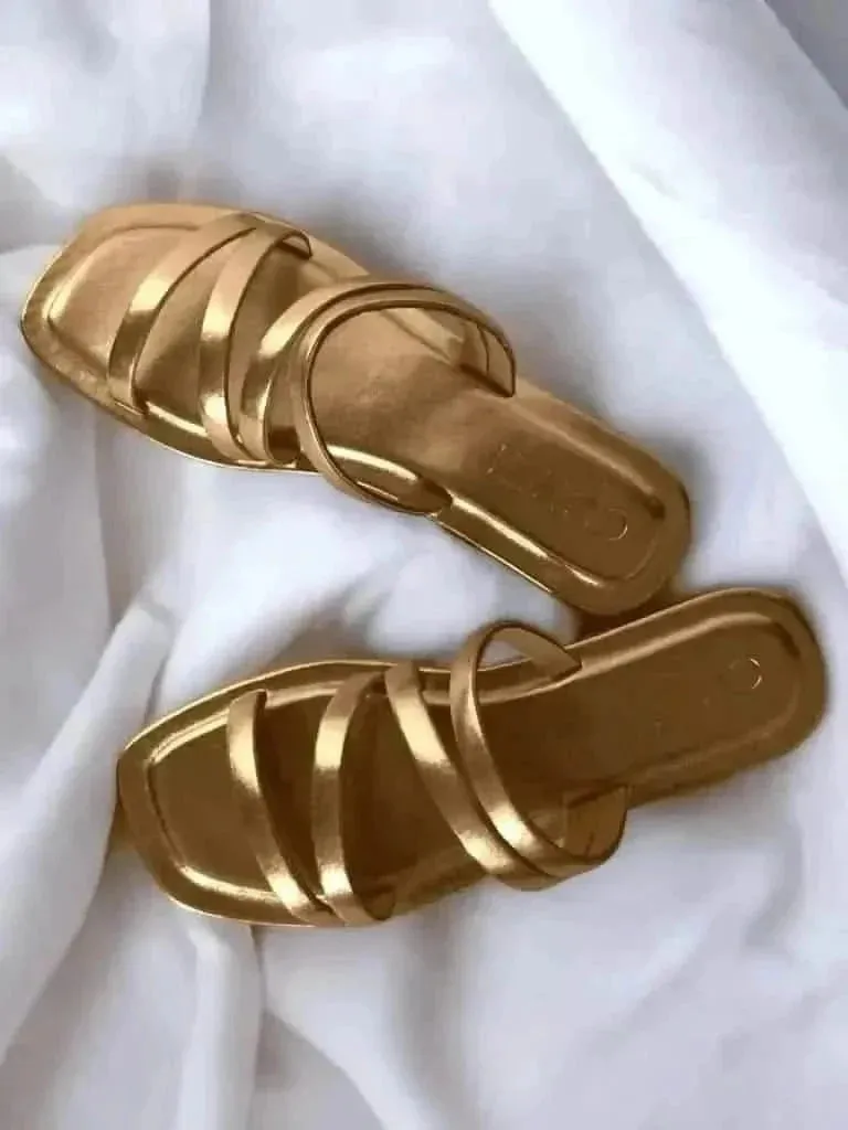 Golden Multiple Strand Flats