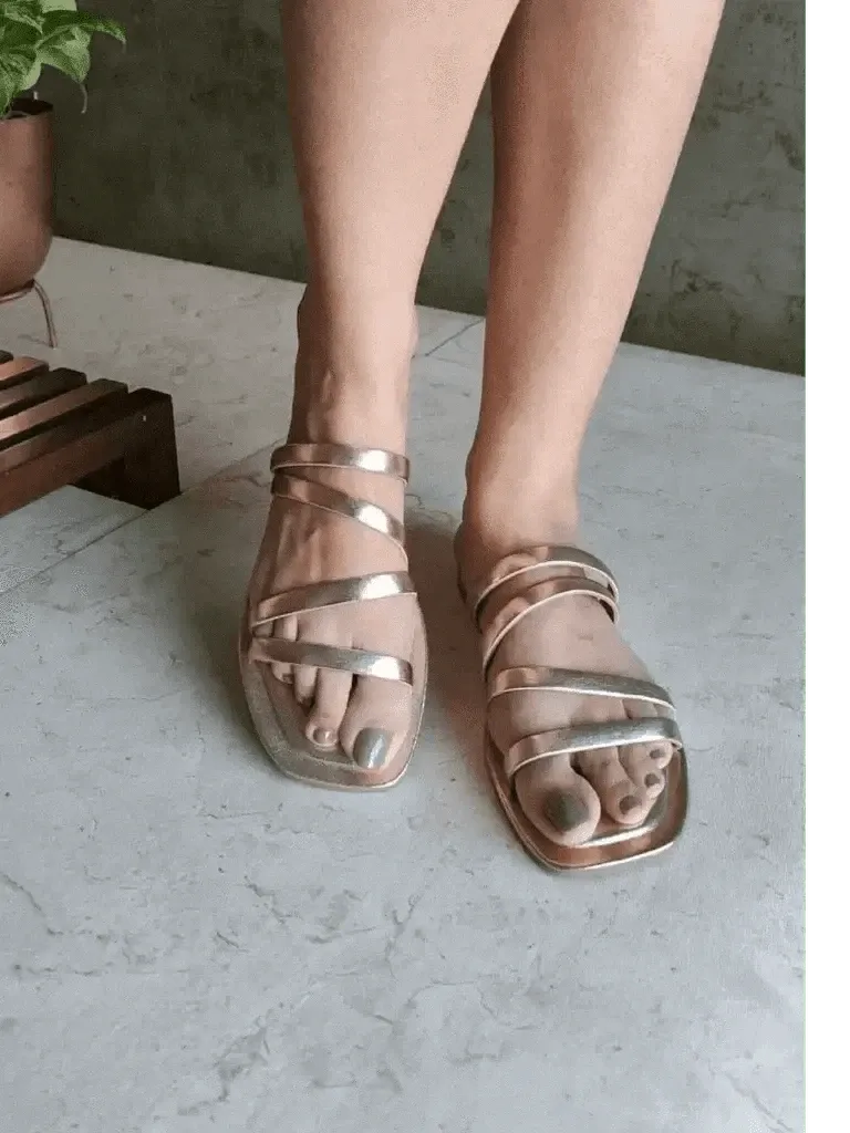 Golden Multiple Strand Flats