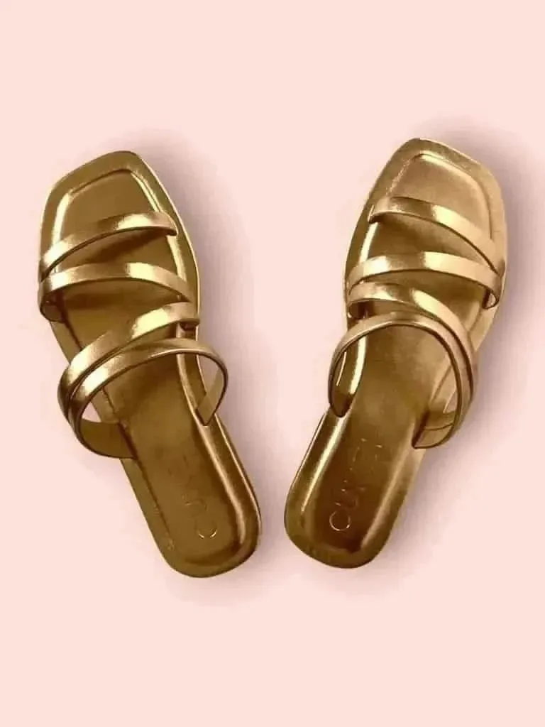 Golden Multiple Strand Flats