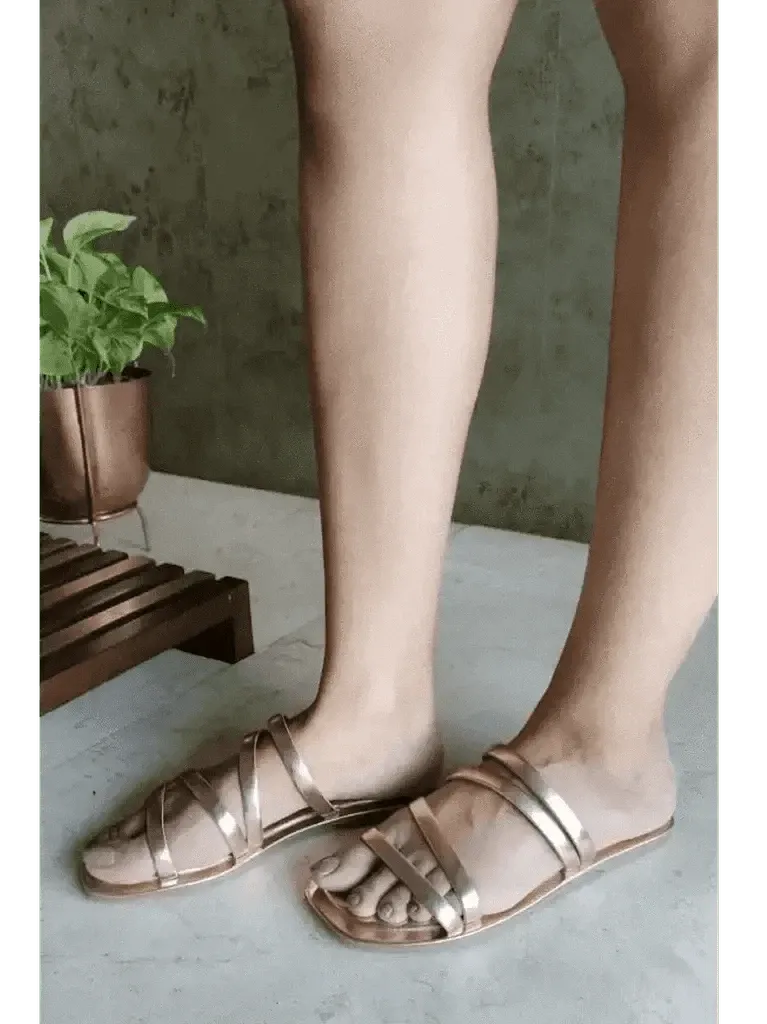Golden Multiple Strand Flats