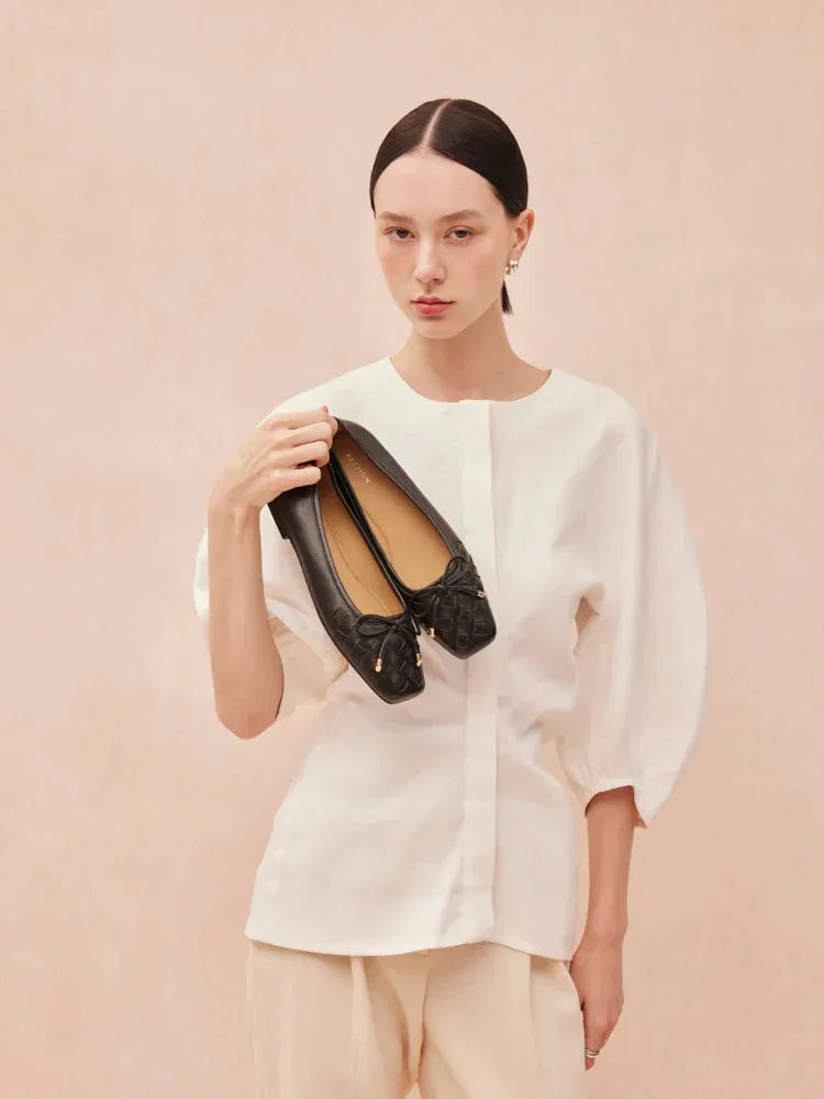 Katelyn Woven Bow Flats
