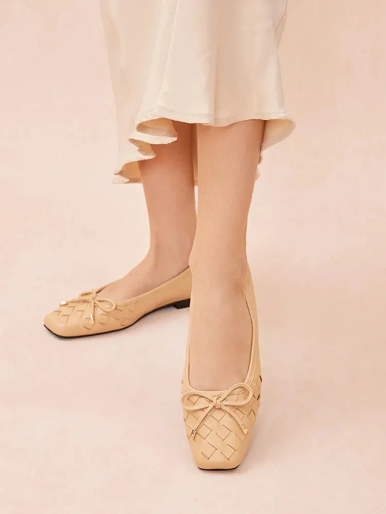 Katelyn Woven Bow Flats