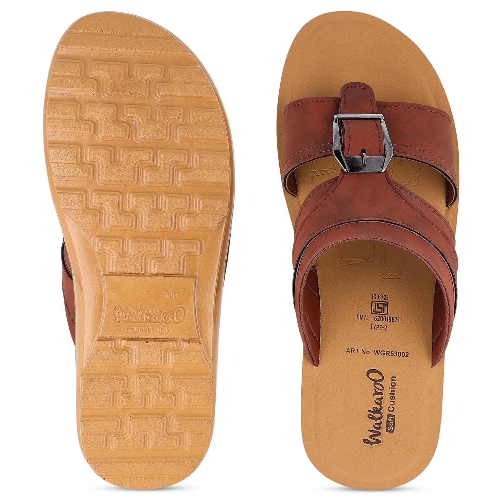 Men's Daily Wear Sandals - WGR53002 Barn Red