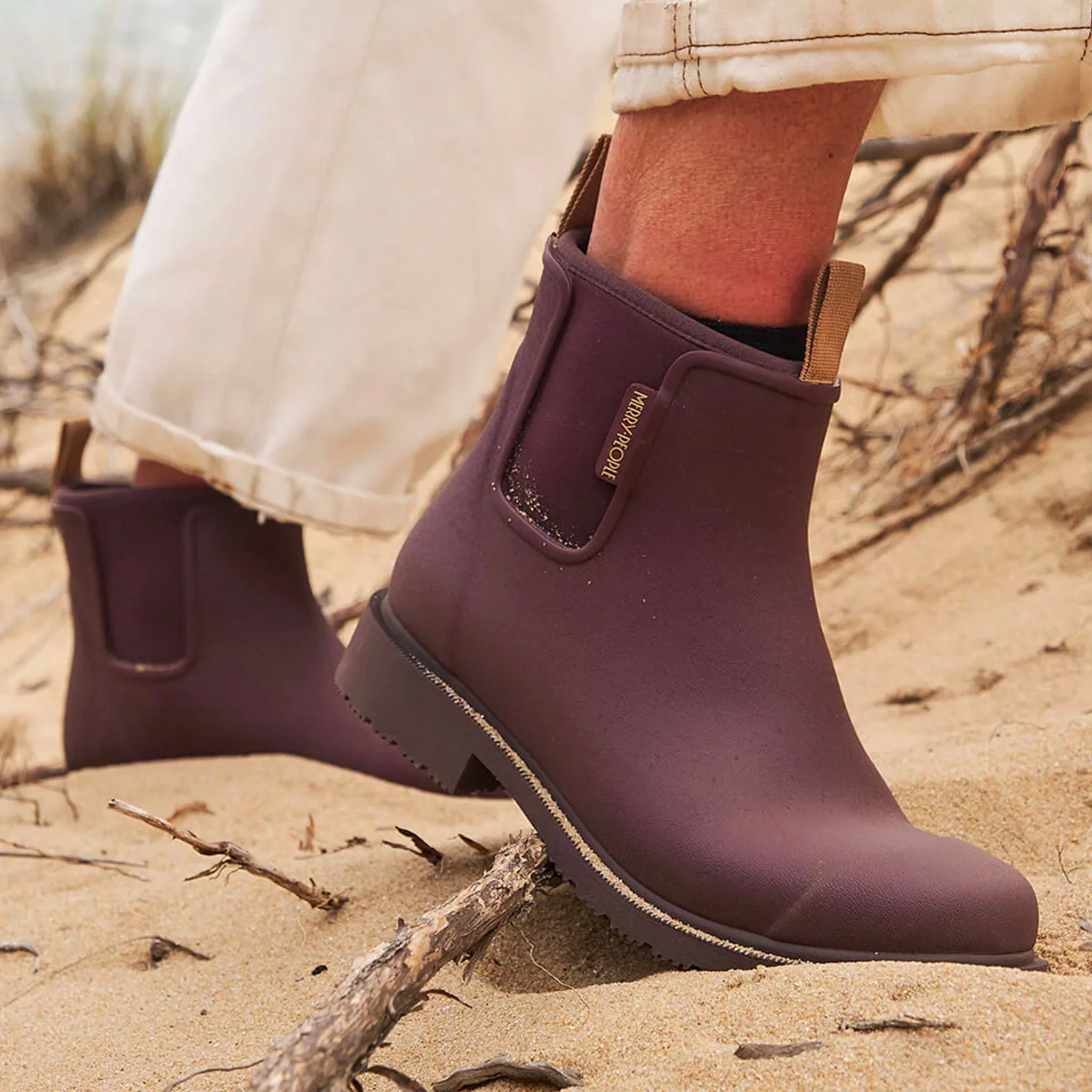 Merry People Bobbi Ankle Boots - Dark Cherry