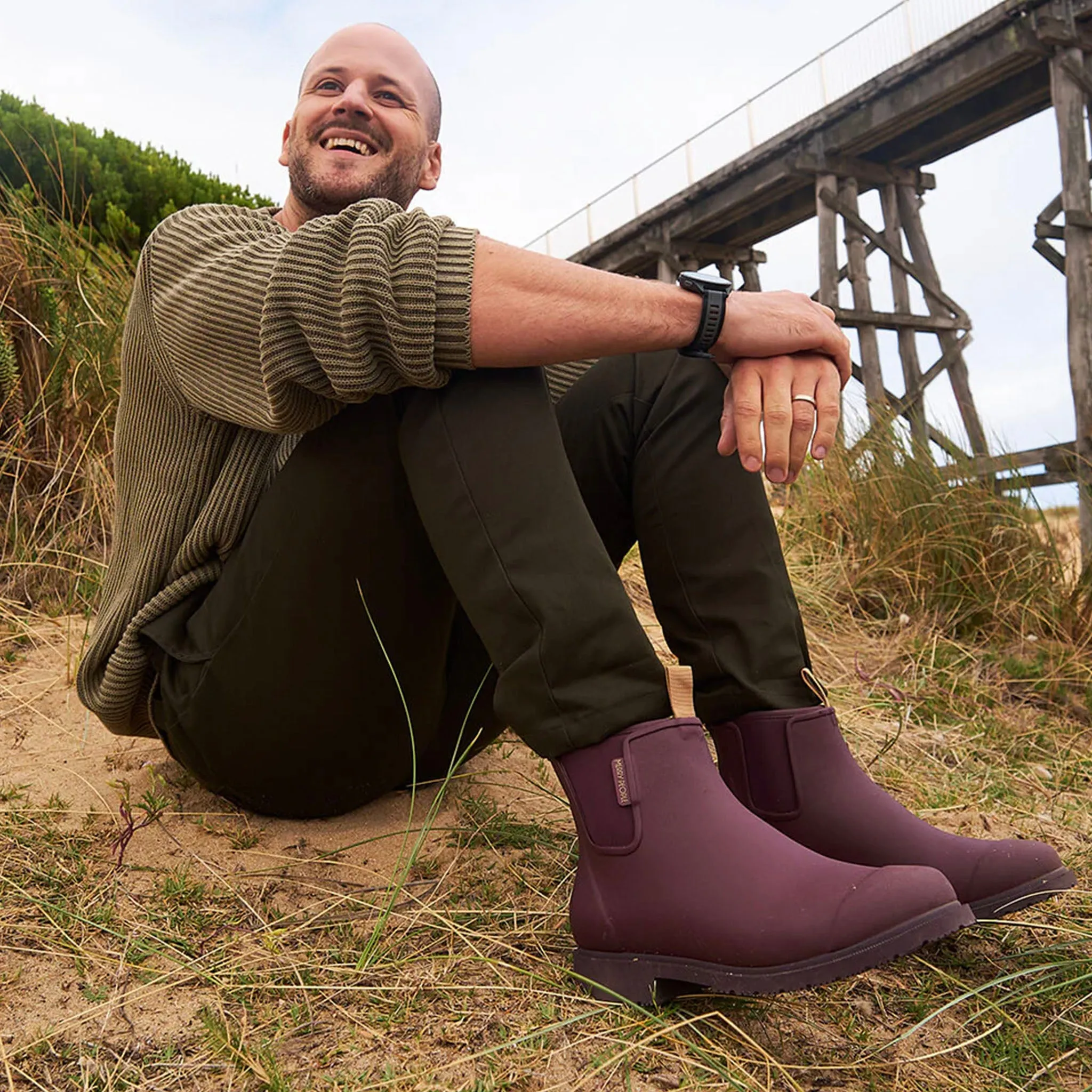 Merry People Bobbi Ankle Boots - Dark Cherry