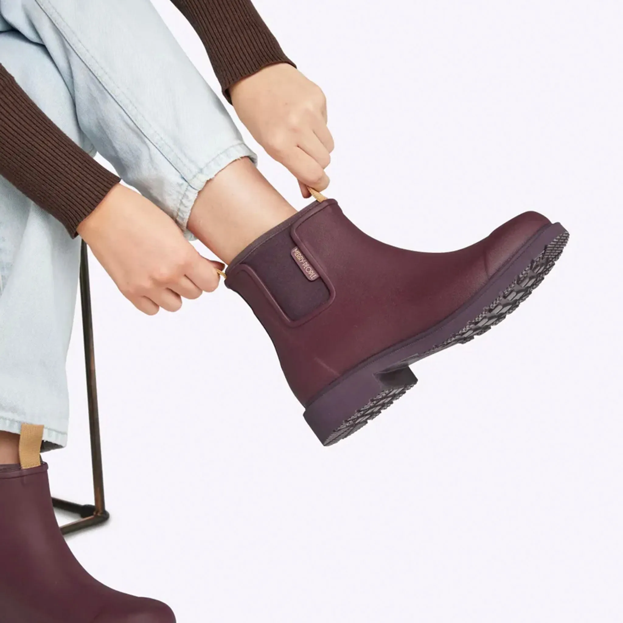 Merry People Bobbi Ankle Boots - Dark Cherry