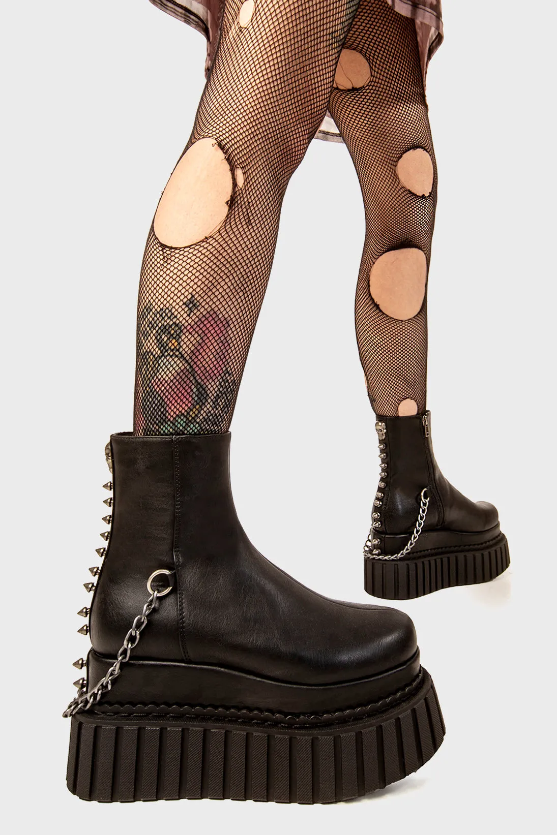Mine Forever Chunky Platform Creeper Ankle Boots