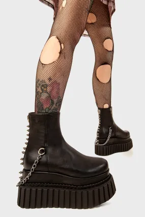 Mine Forever Chunky Platform Creeper Ankle Boots