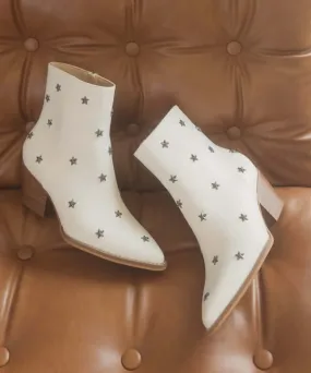 OASIS SOCIETY Ivanna - White Star Studded Western Boots