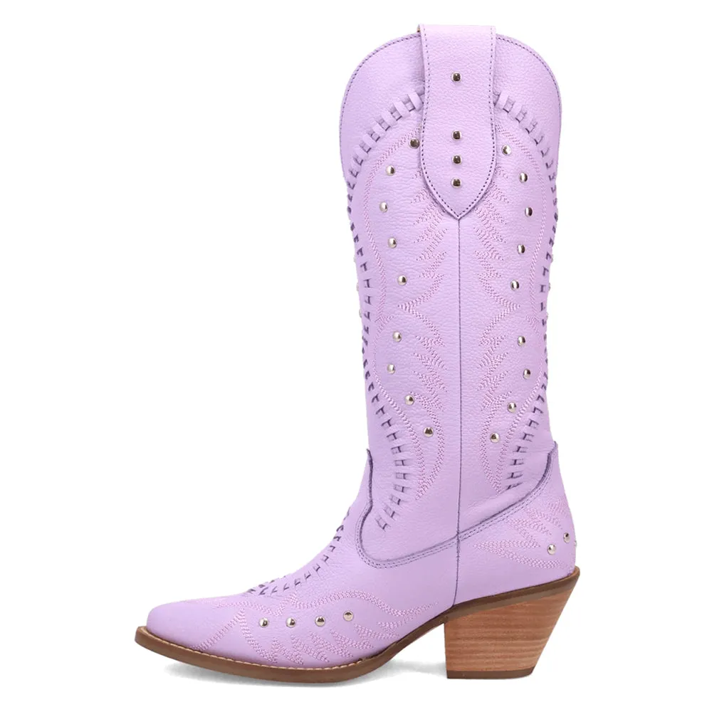 Pretty N' Pink Embroidered Studded Snip Toe Pull On Cowboy Boots