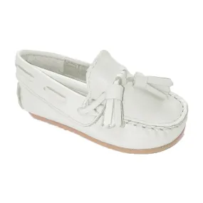 Pretty Originals Leather Tassel Loafer White