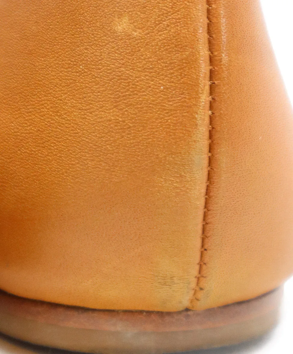 Ralph Lauren Neutral Tan Leather Flats sz 11