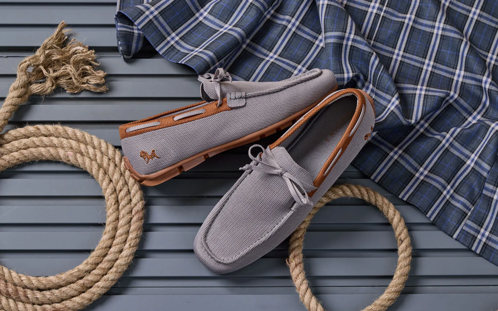 ReLive Knit Boat Loafers : Grey
