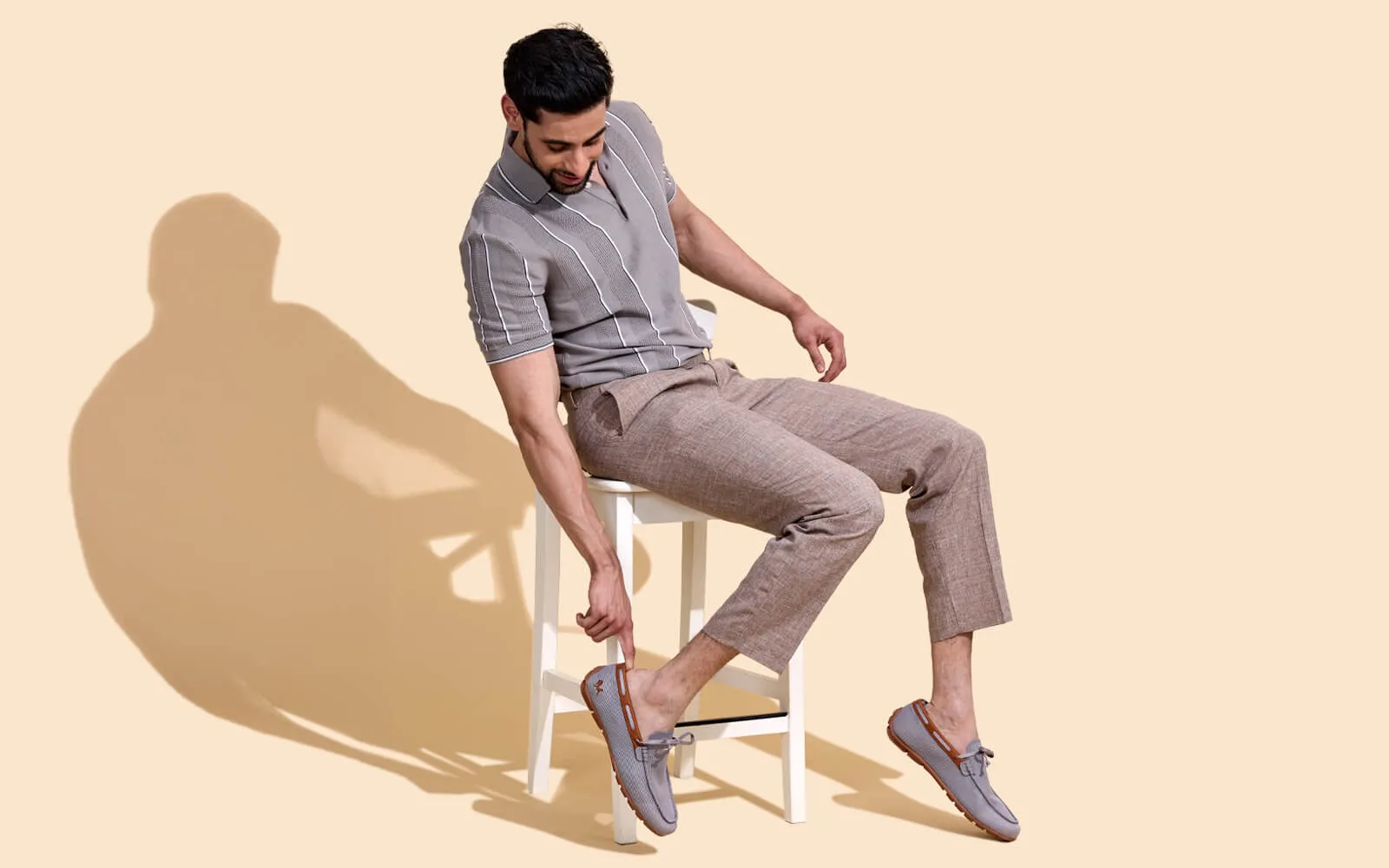ReLive Knit Boat Loafers : Grey