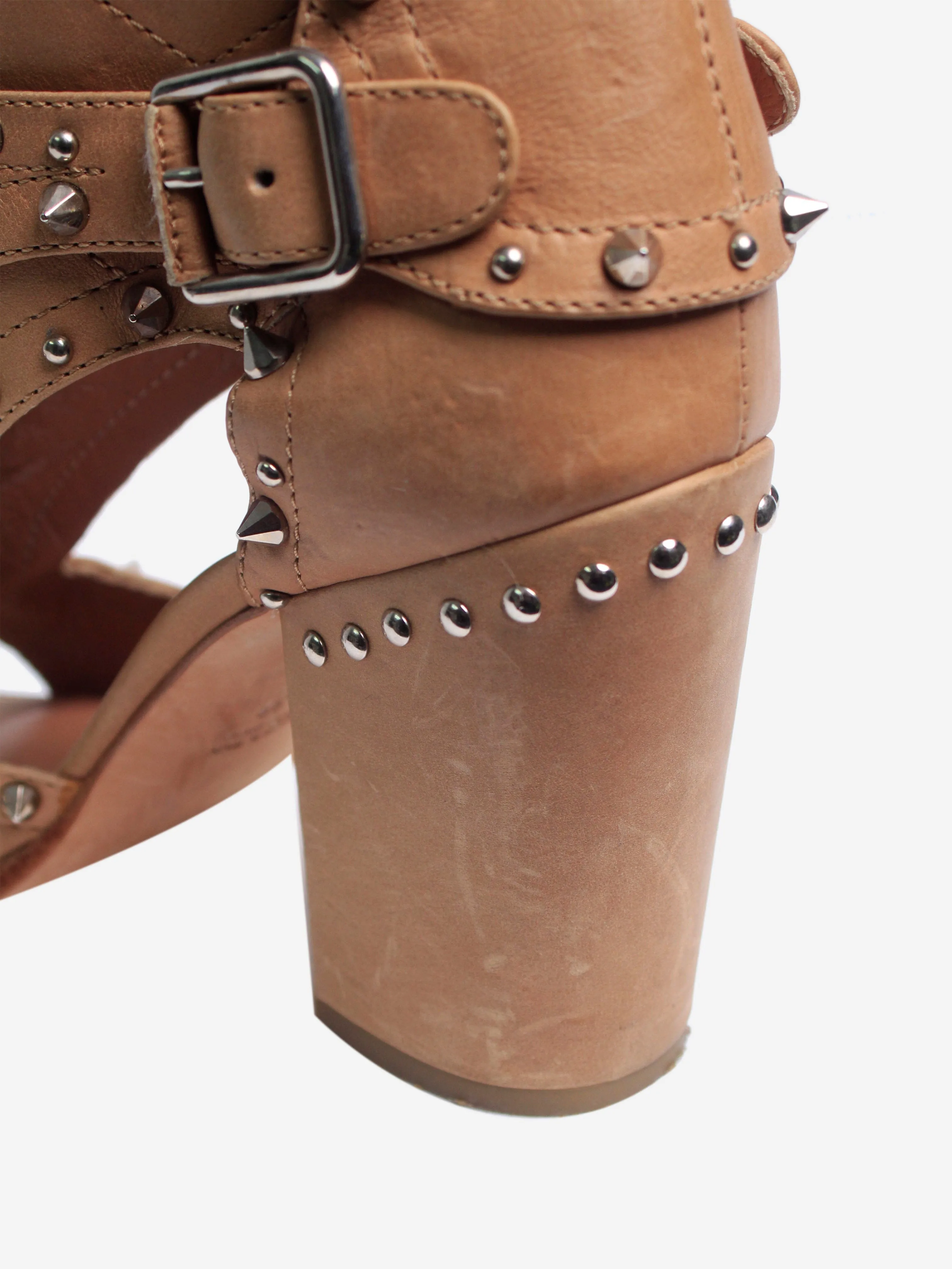 Sand studded cut-out boots - size EU 38