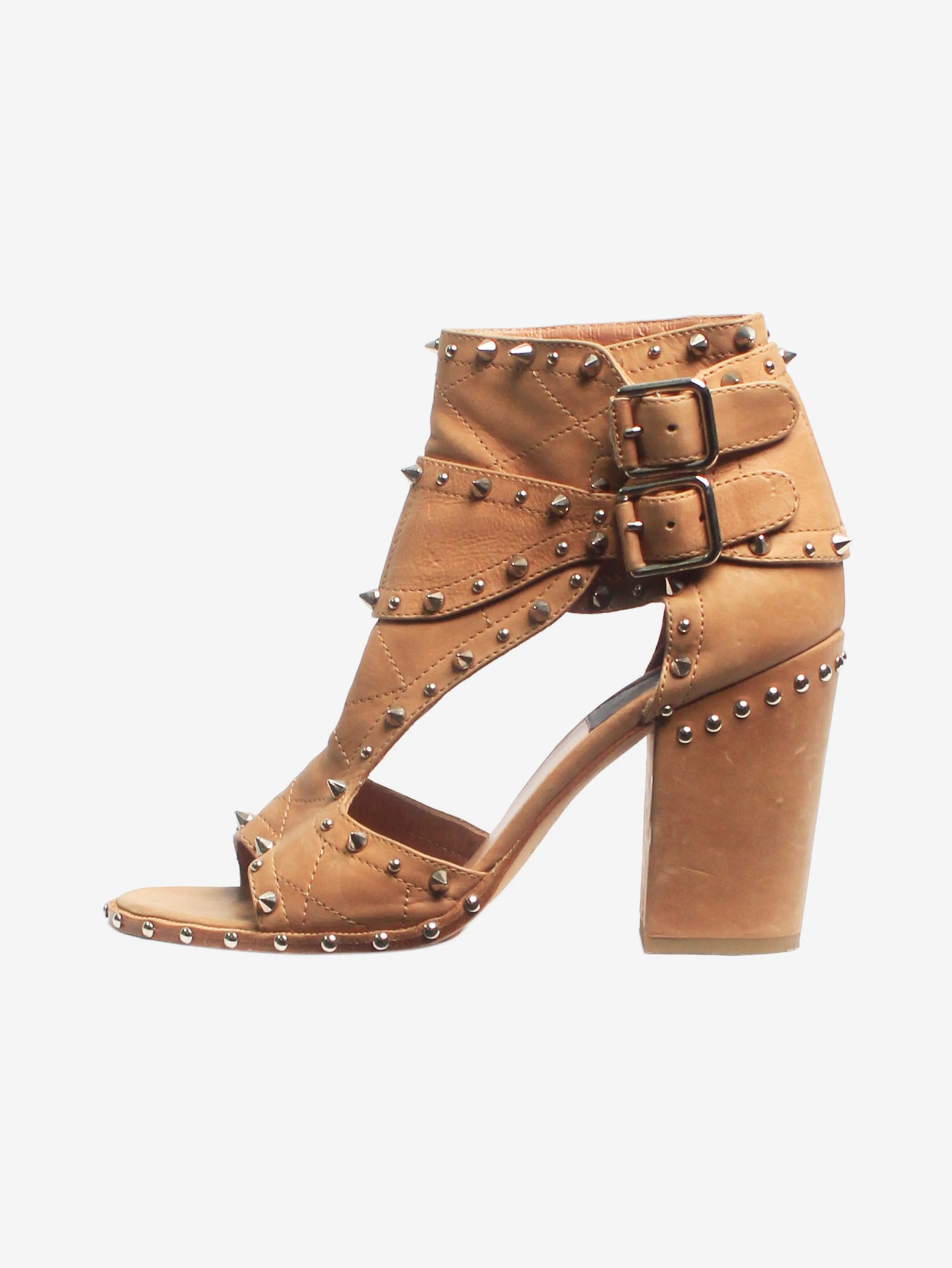 Sand studded cut-out boots - size EU 38