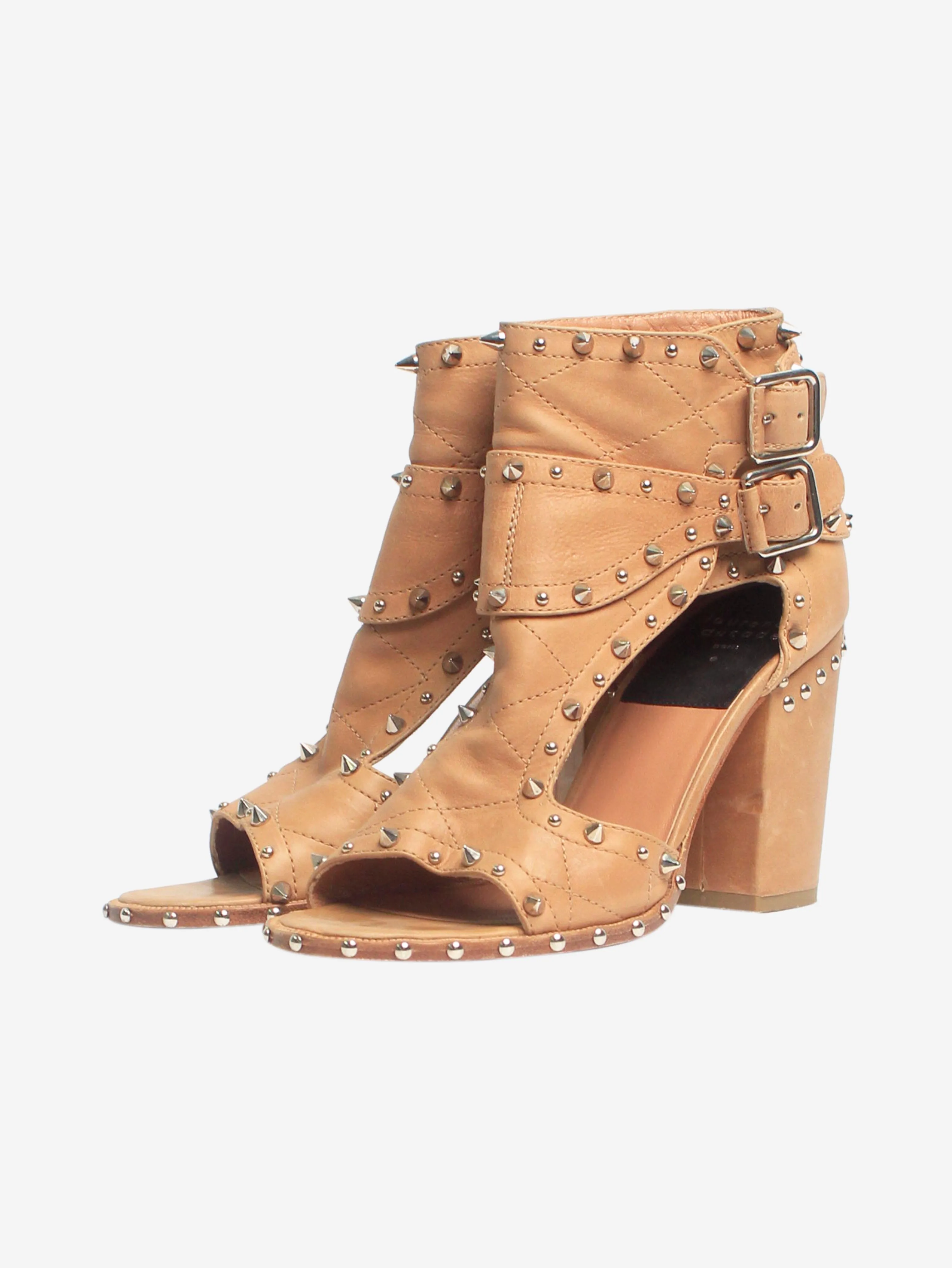 Sand studded cut-out boots - size EU 38
