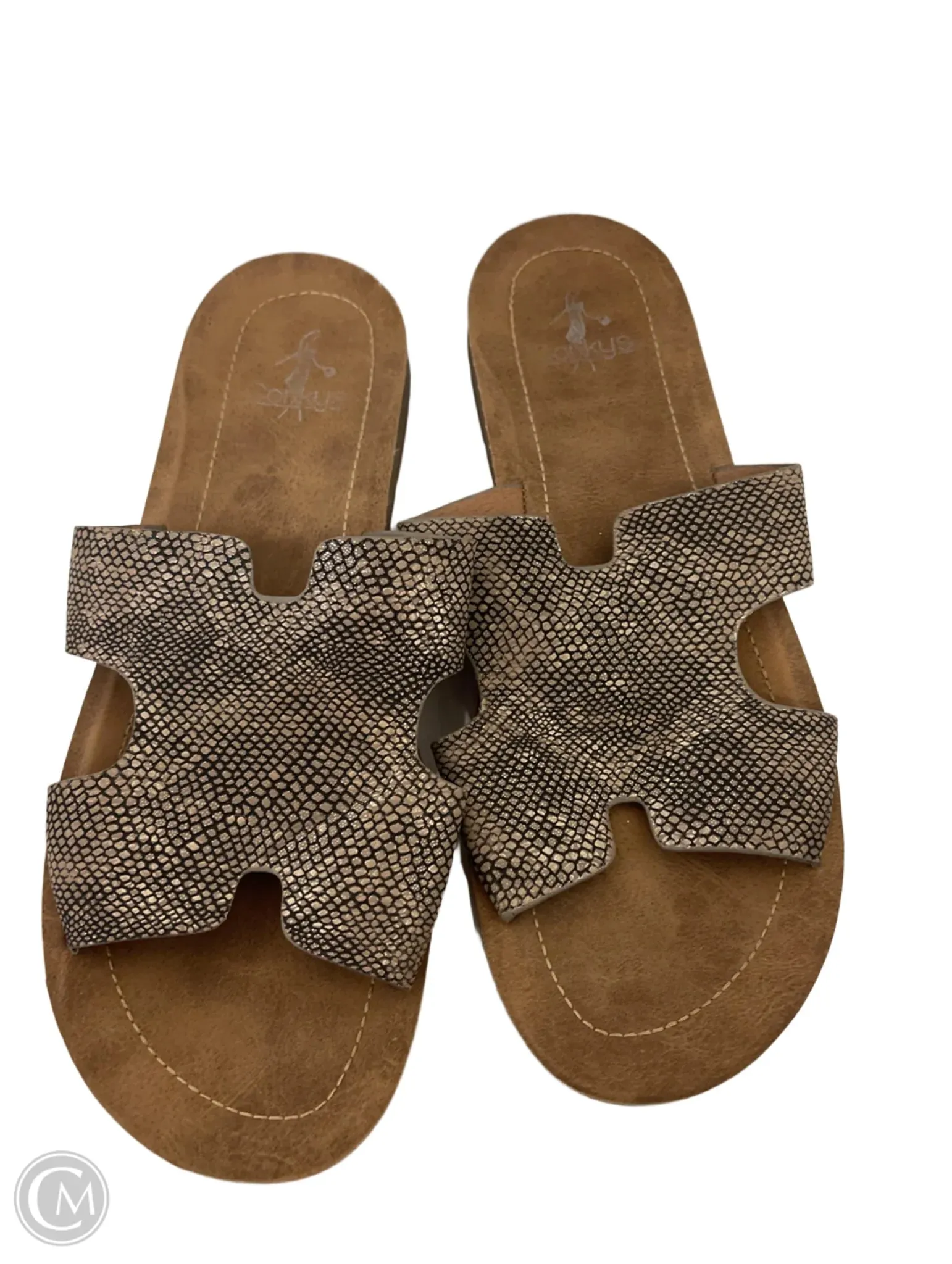 Sandals Flats By Corkys In Gold, Size: 9