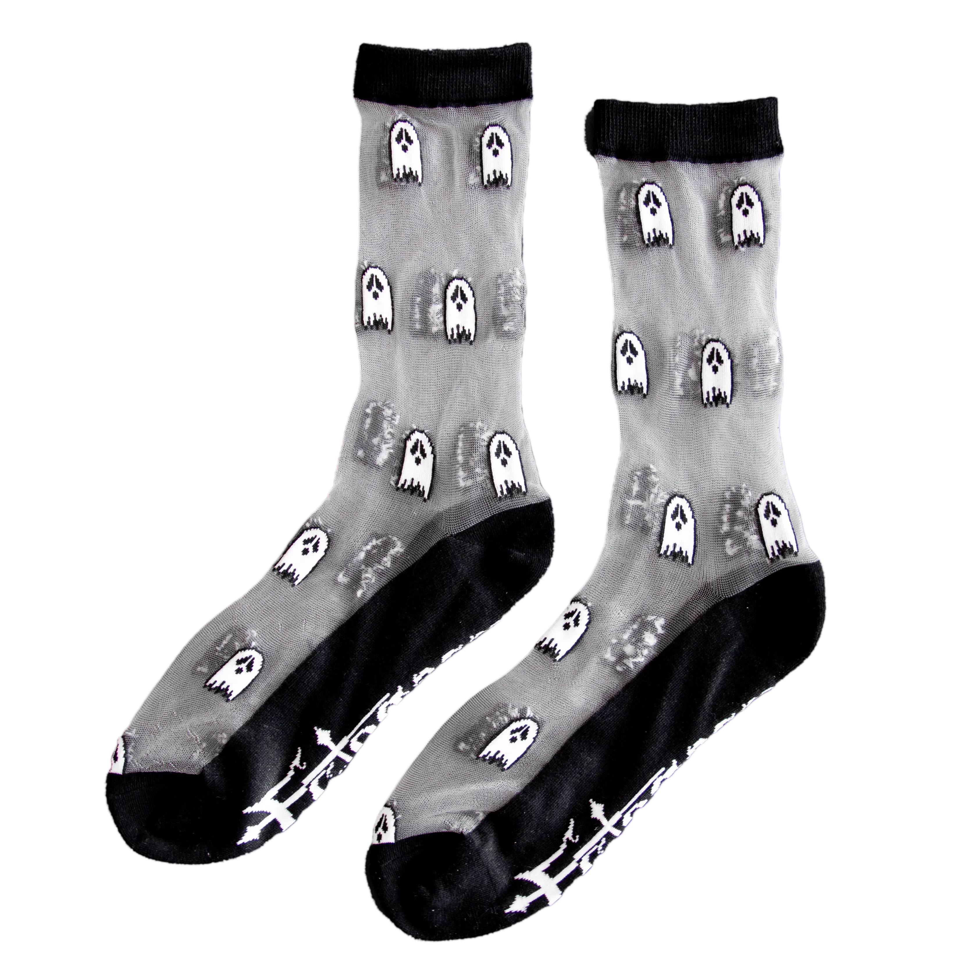 Sheer Ghost Crew Socks