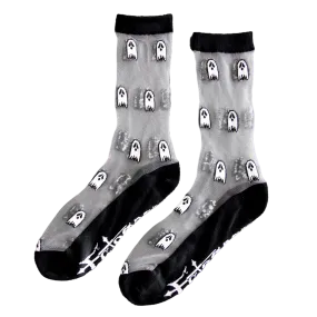 Sheer Ghost Crew Socks