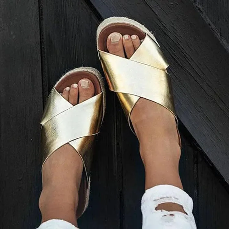 Slides Espadrille Flat Sandals Slip-On Sandals