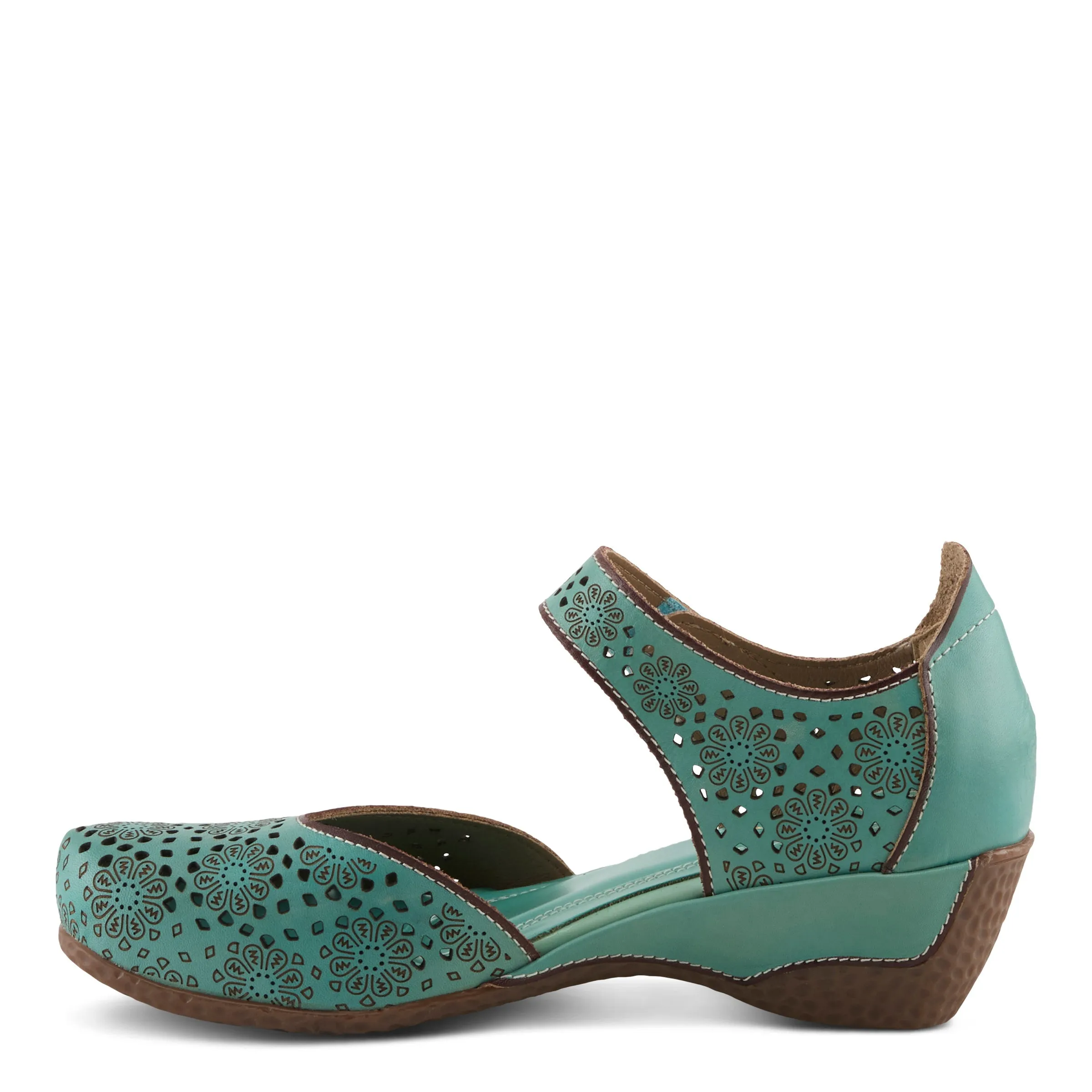 Spring Step Shoes  L'Artiste Americana Women’s Leather Wedge Sandals 2" Heel