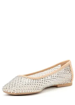 stone mesh ballet flat