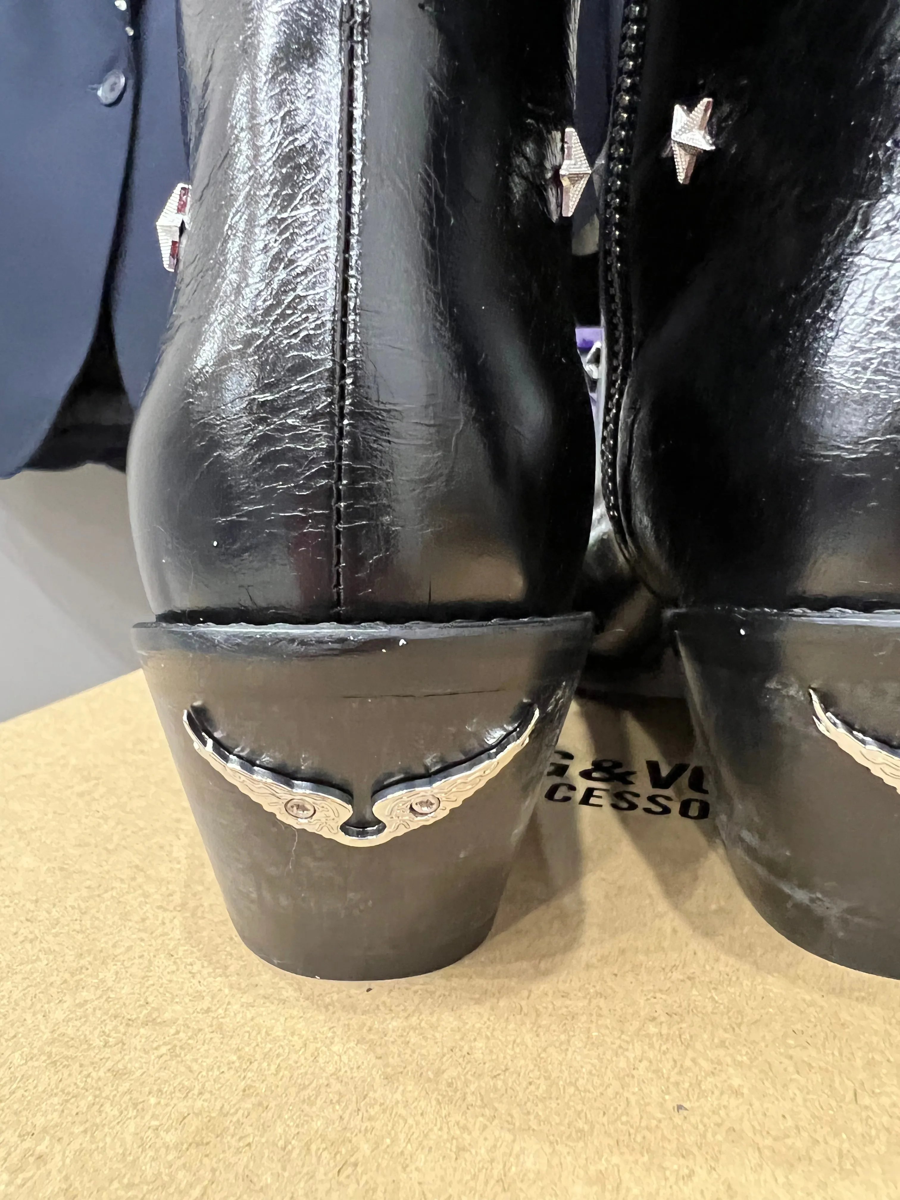 TYLER STAR STUDDED ANKLE BOOTIES