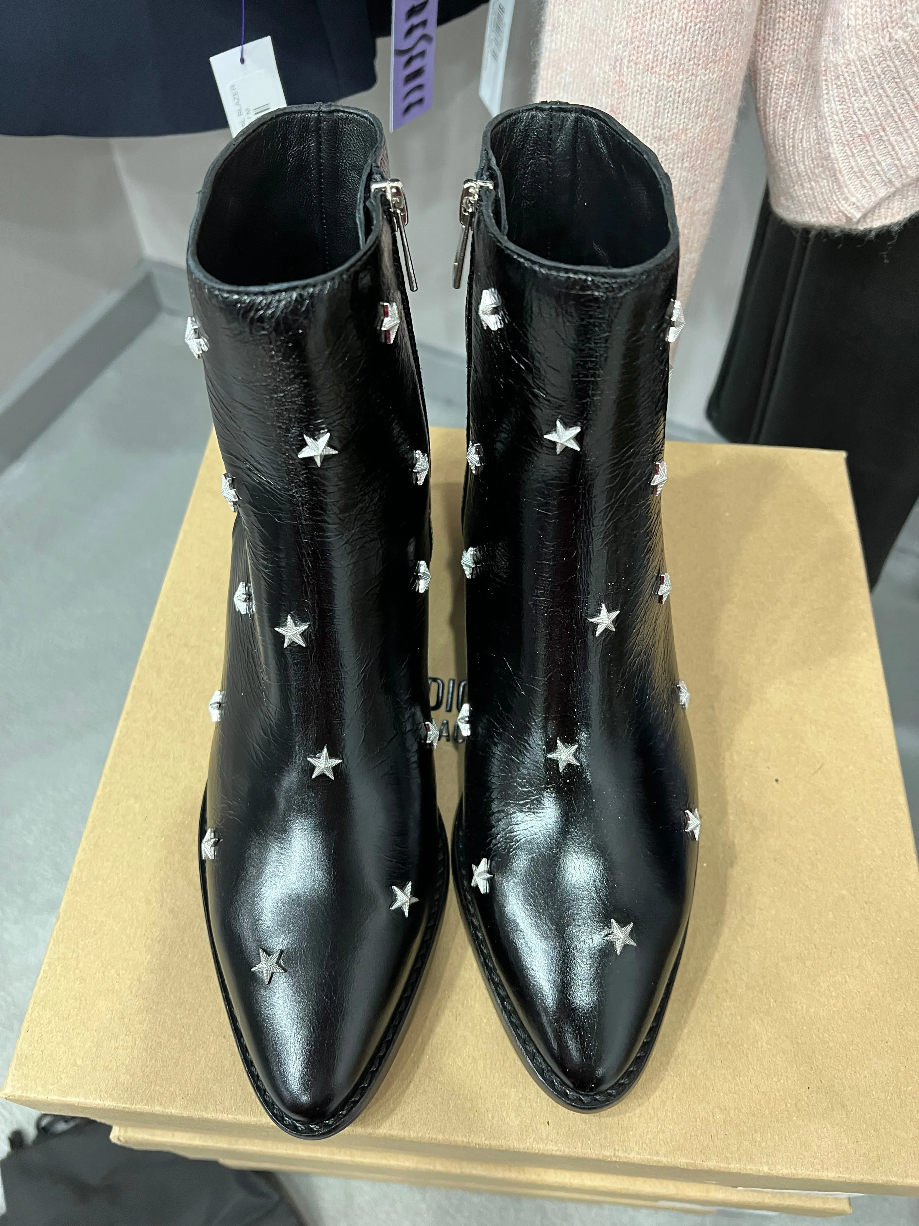 TYLER STAR STUDDED ANKLE BOOTIES