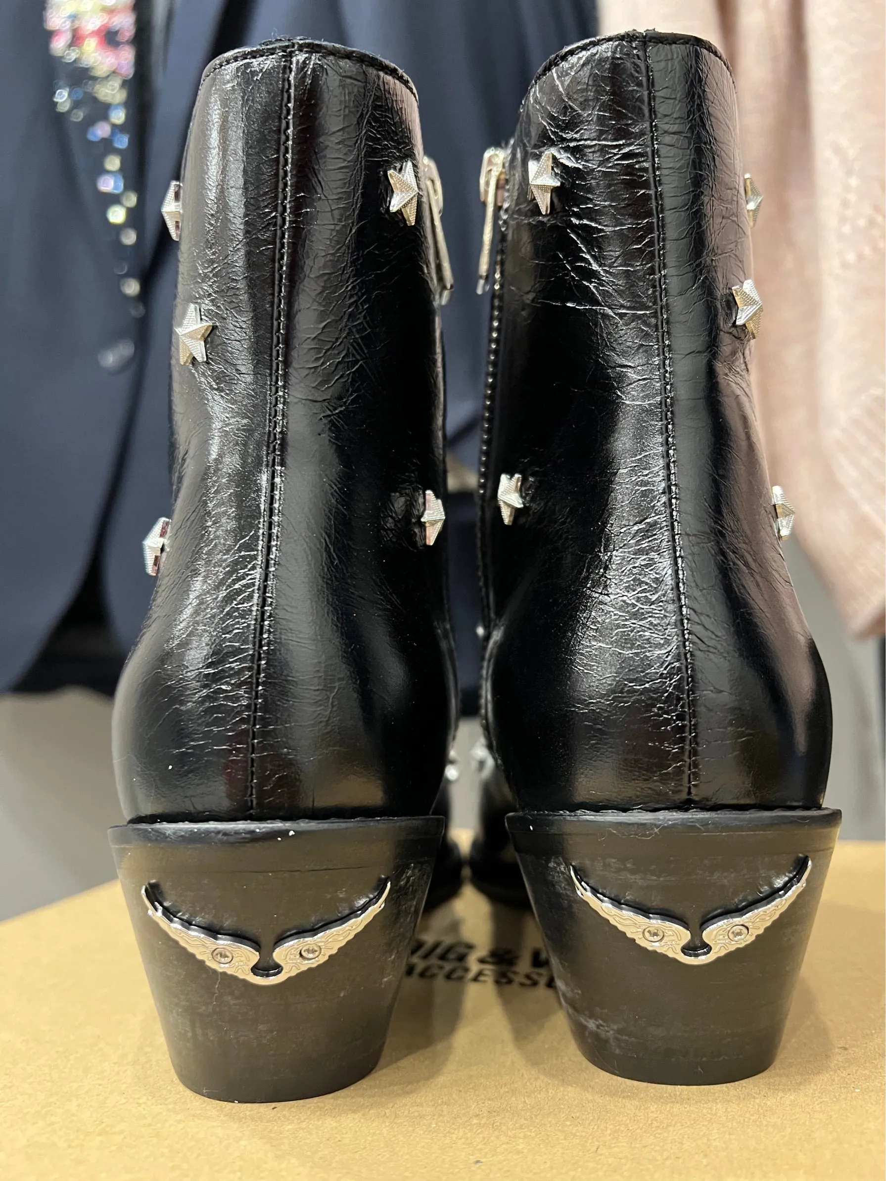 TYLER STAR STUDDED ANKLE BOOTIES