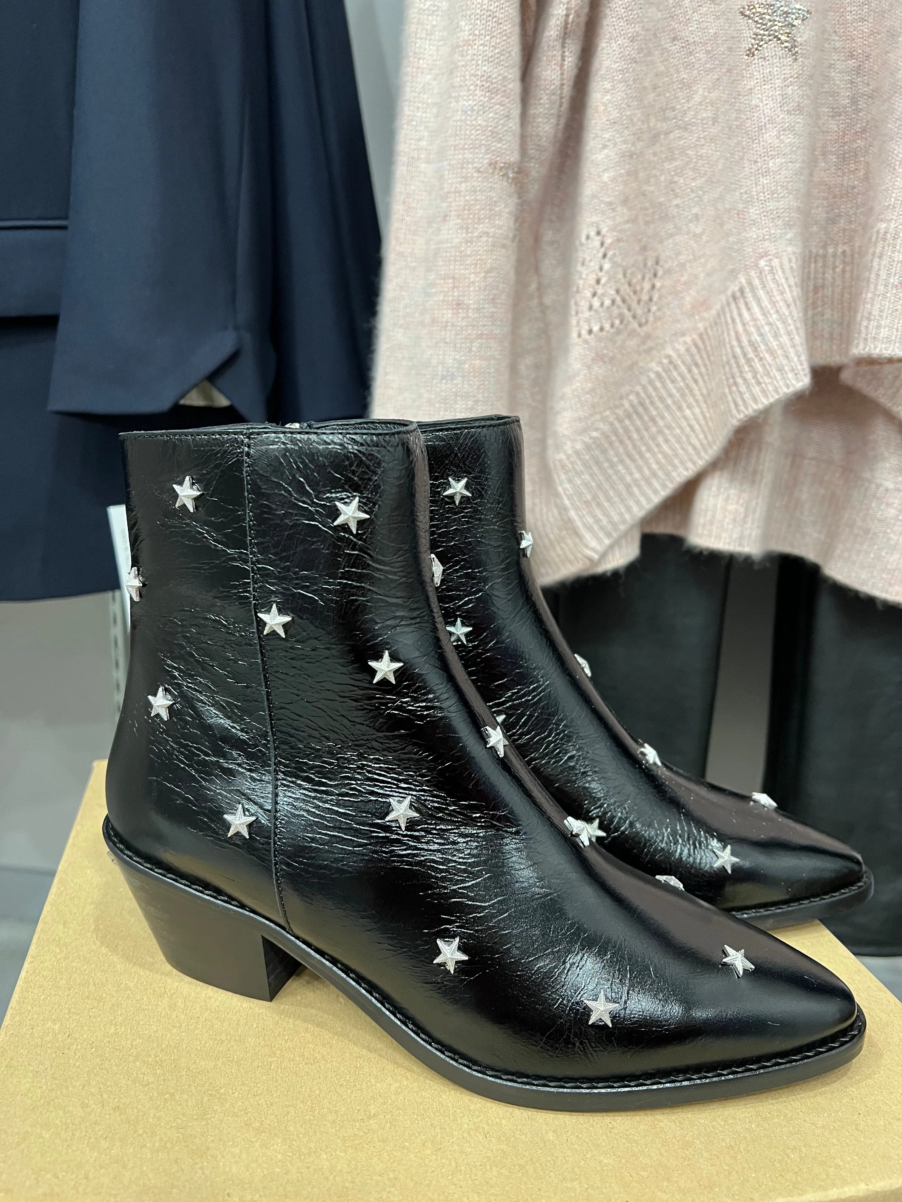 TYLER STAR STUDDED ANKLE BOOTIES