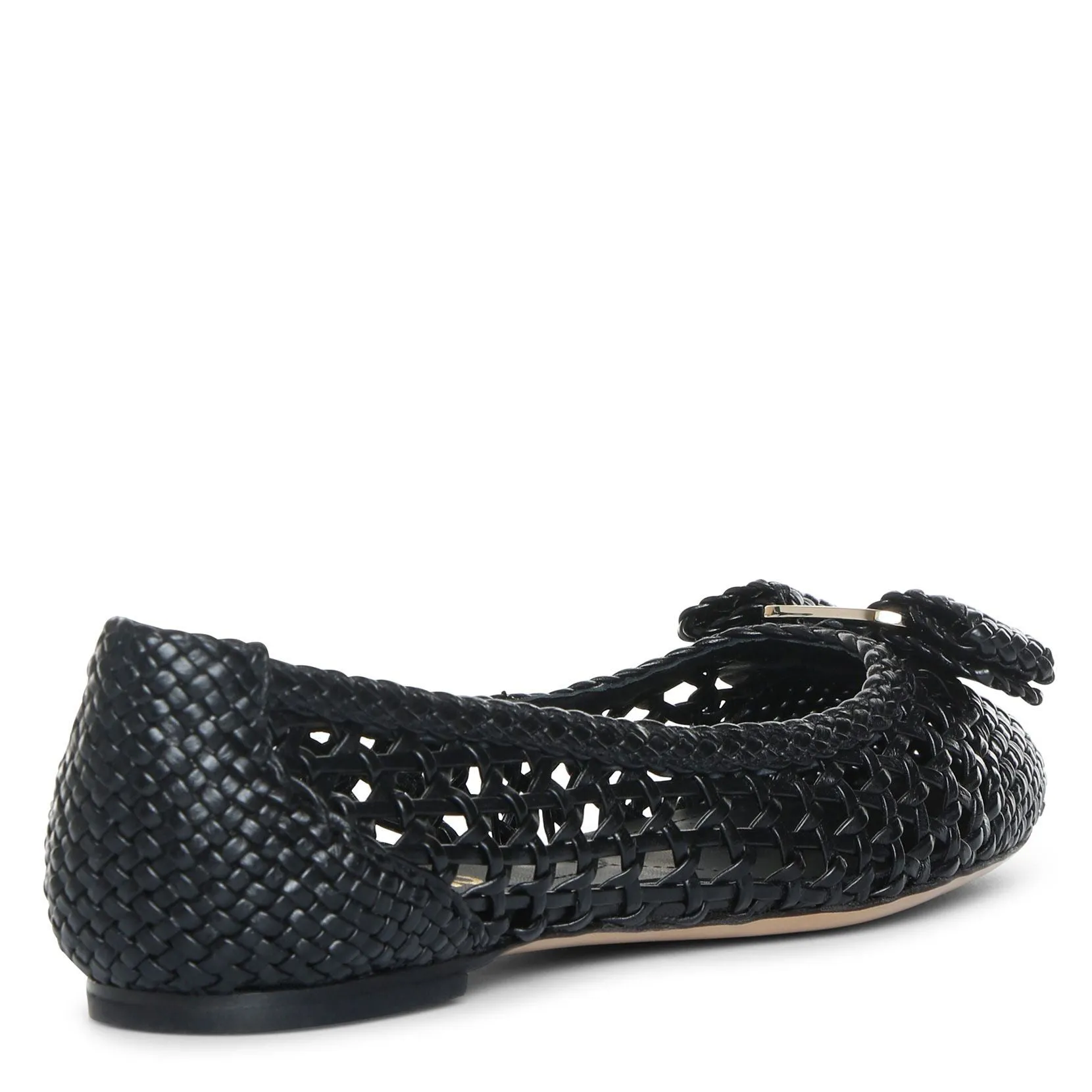 Varina black woven nappa ballerinas