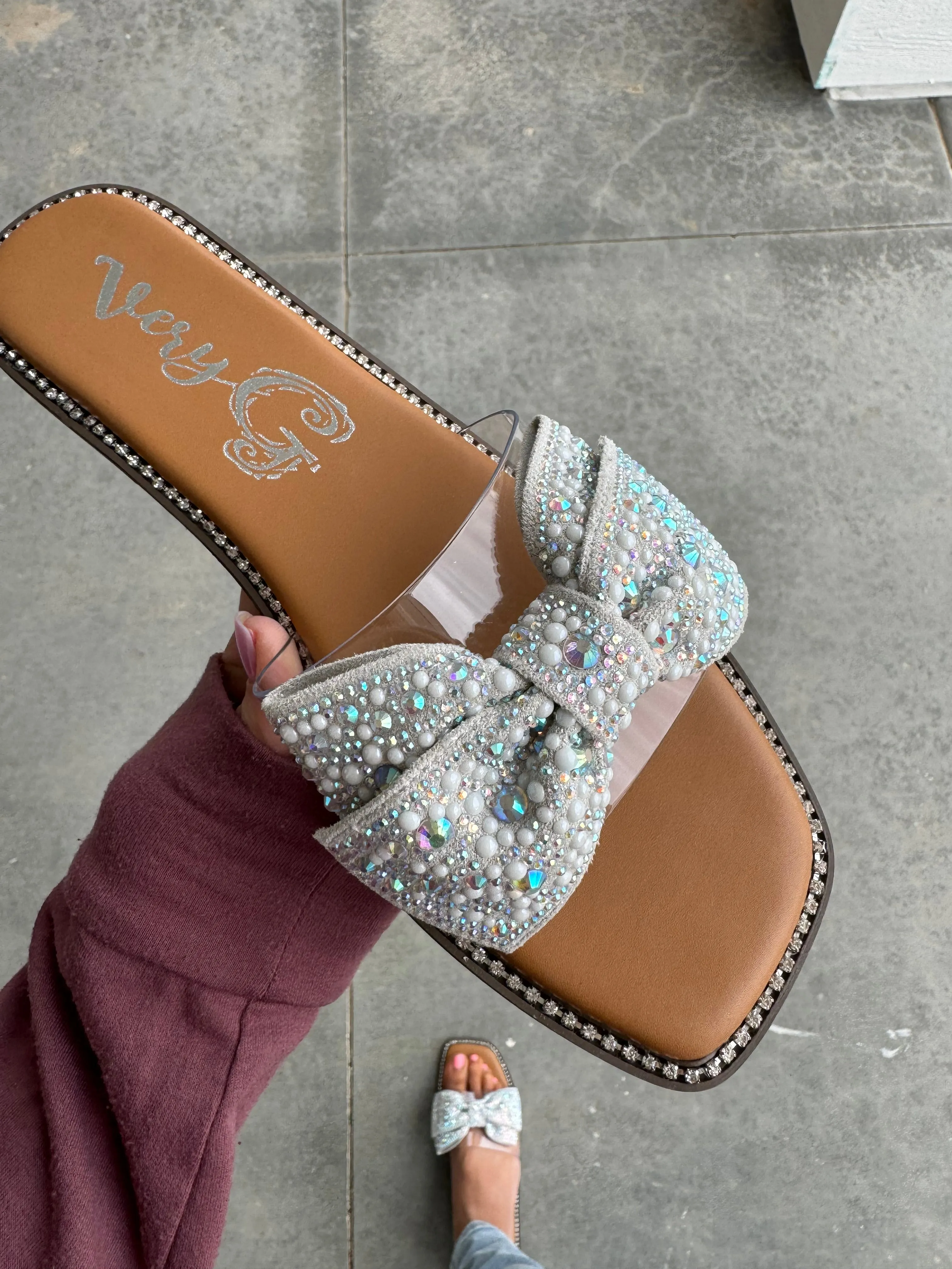 Very G Jessica Sandals in White (SALE)