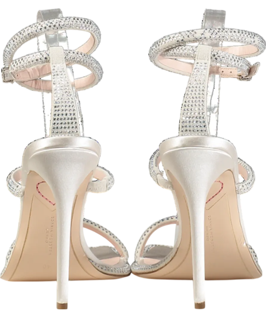 White Sophia Webster Callista 110mm Rhinestone-embellished Sandals UK 7 EU 40 👠